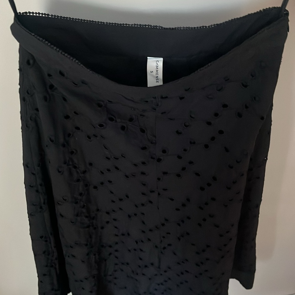 Commense Eyelet Cotton Zippered Mid Skirt - Picture 7 of 8